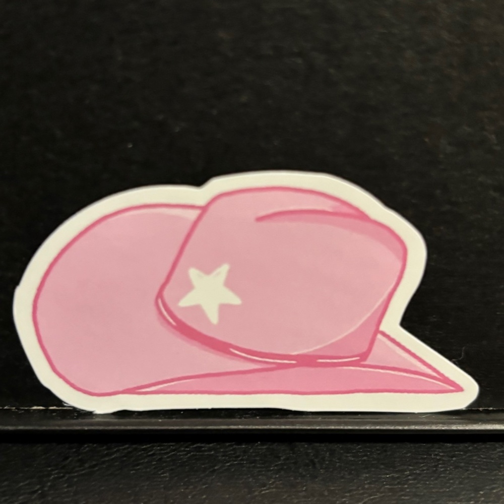 PINK COWBOY HAT STICKER